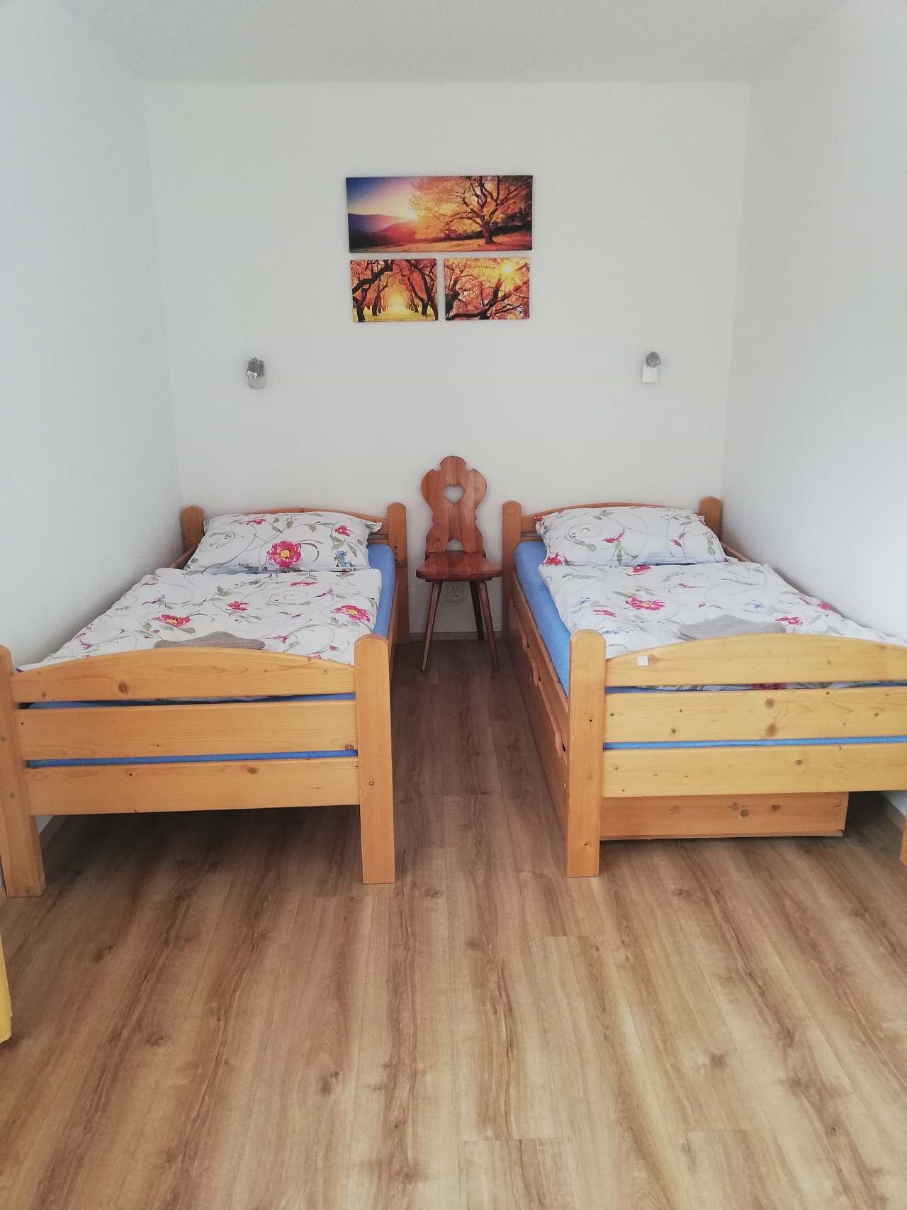 Apartmán č.1 ložnice s oddělenými postelemi