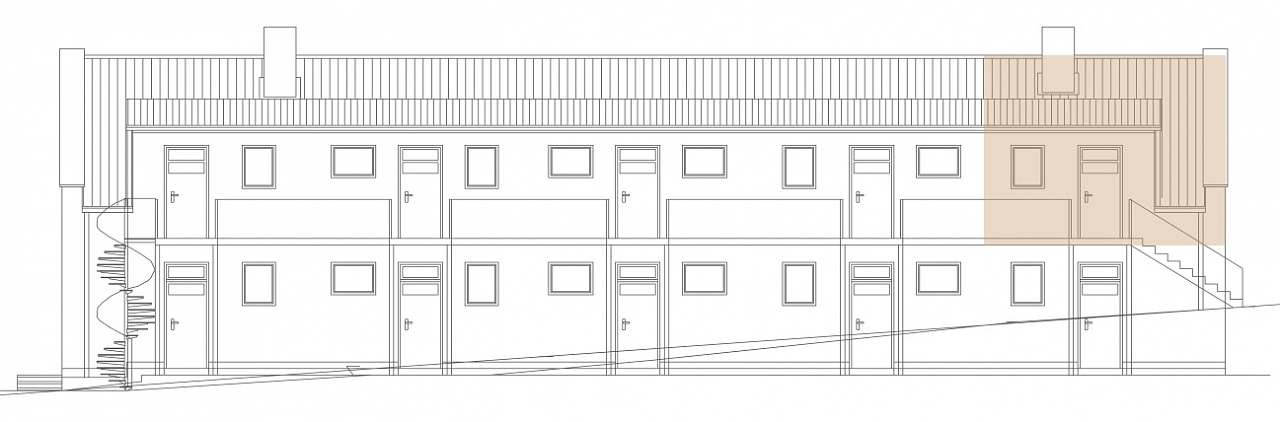 Apartmán č.8 - pronájem - Kovářov - umístění apartmánu