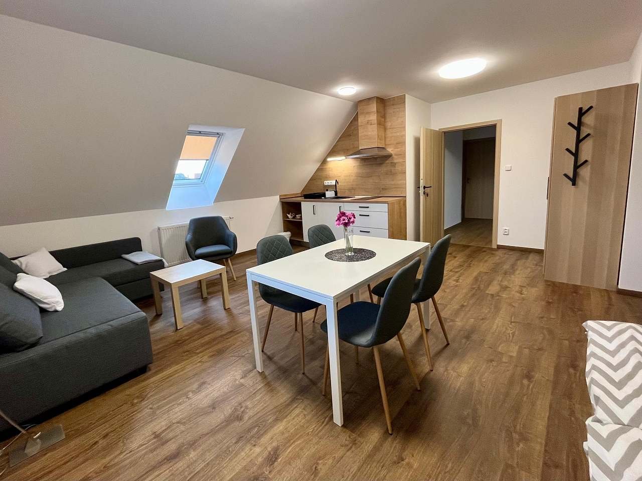 Apartmán Klínovec - kuchyňka, posezení
