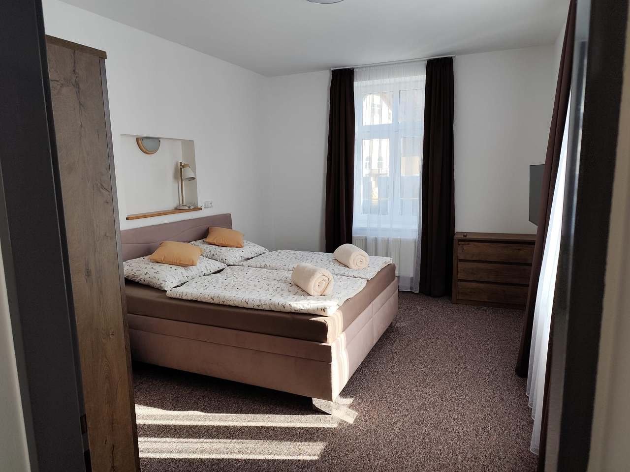 Apartmán u lázní, ložnice