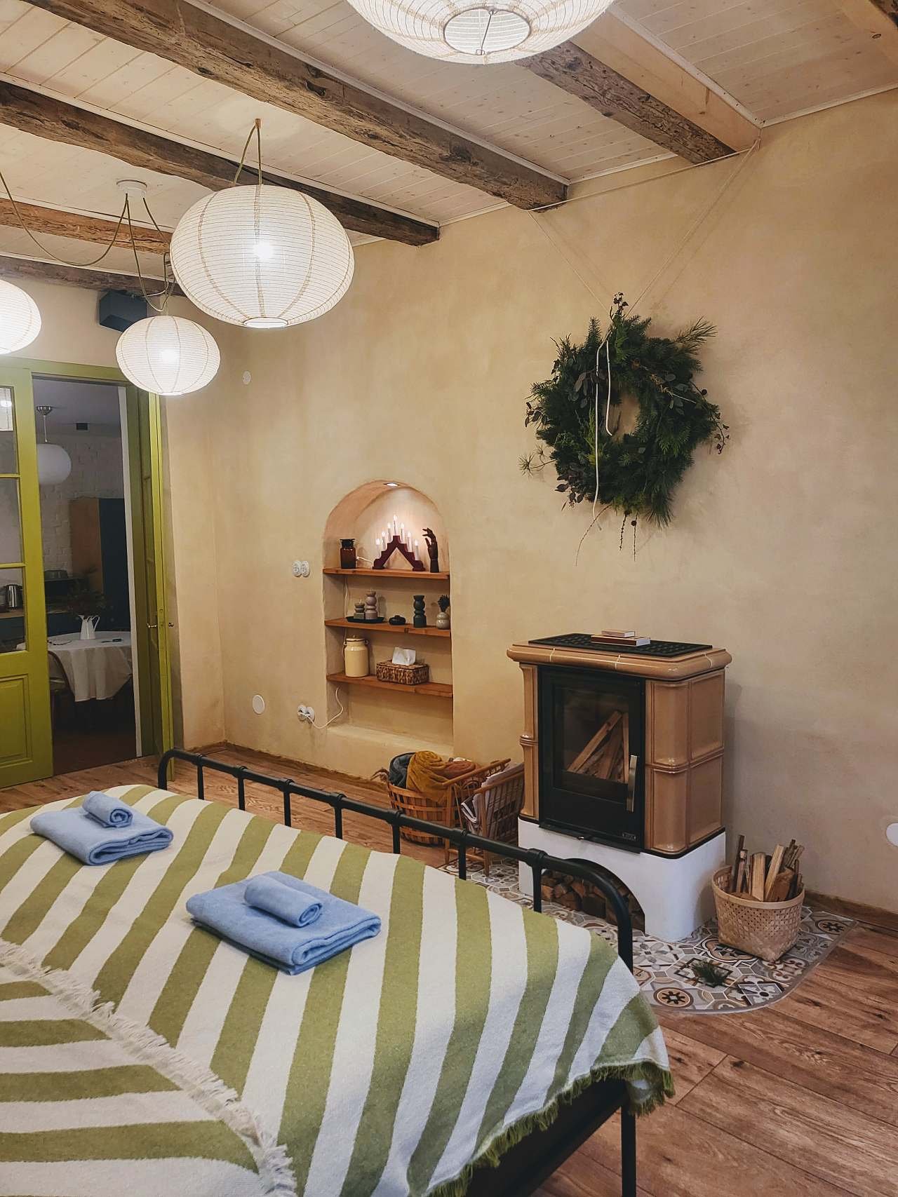 Apartmán Vrkú, krb