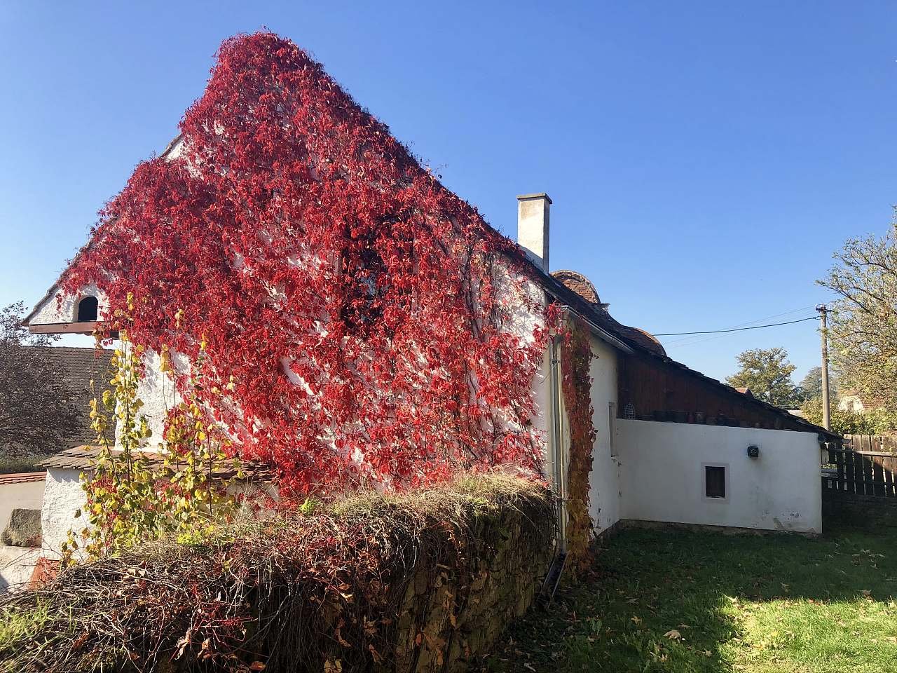 Barokni chalupa Holkovice - Podzimni pohled ze zahrady