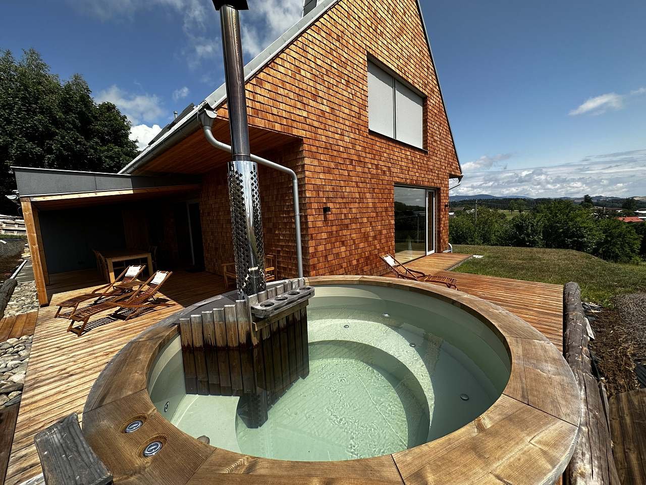 Chalet Bledule s koupacím sudem