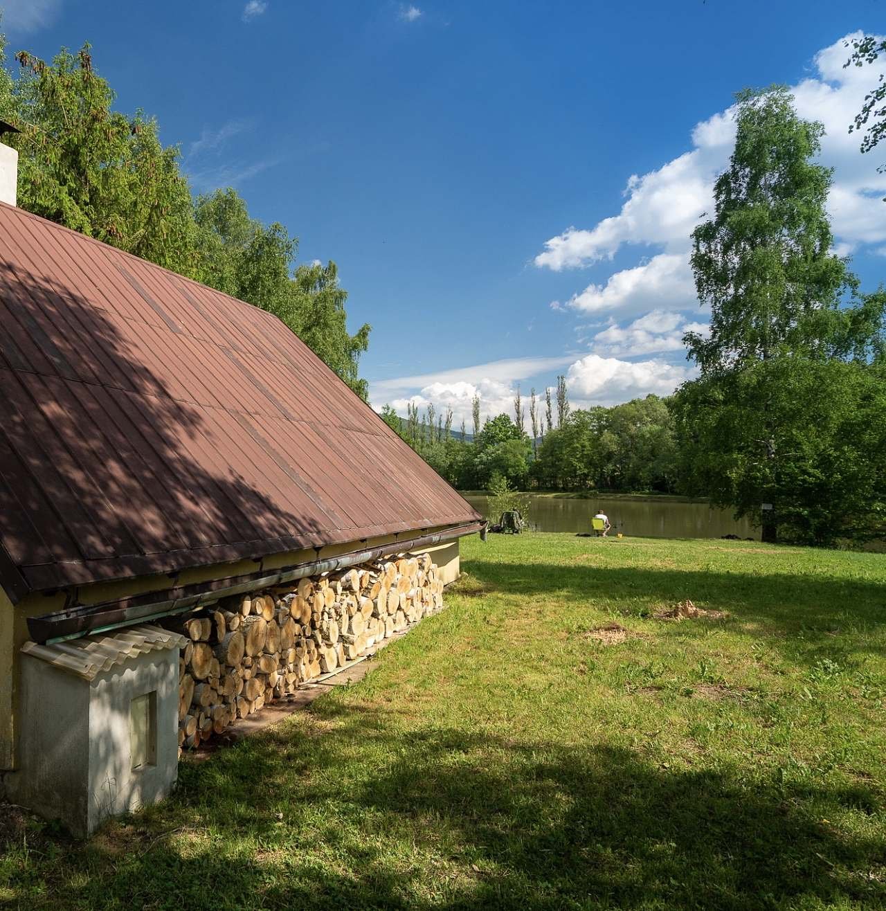 Chata Liduška - Vzdálenost k rybníku  30m