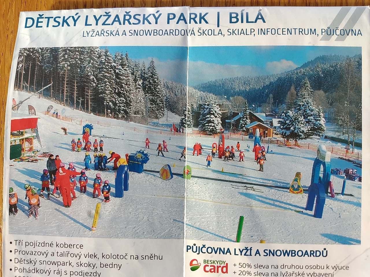 dětský ski park bílá
