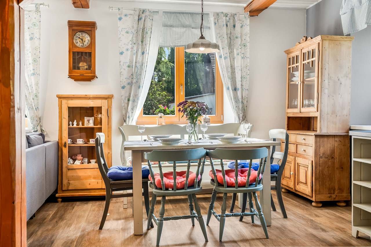 Hlavní apartmán - kuchyň s obývacím pokojem.