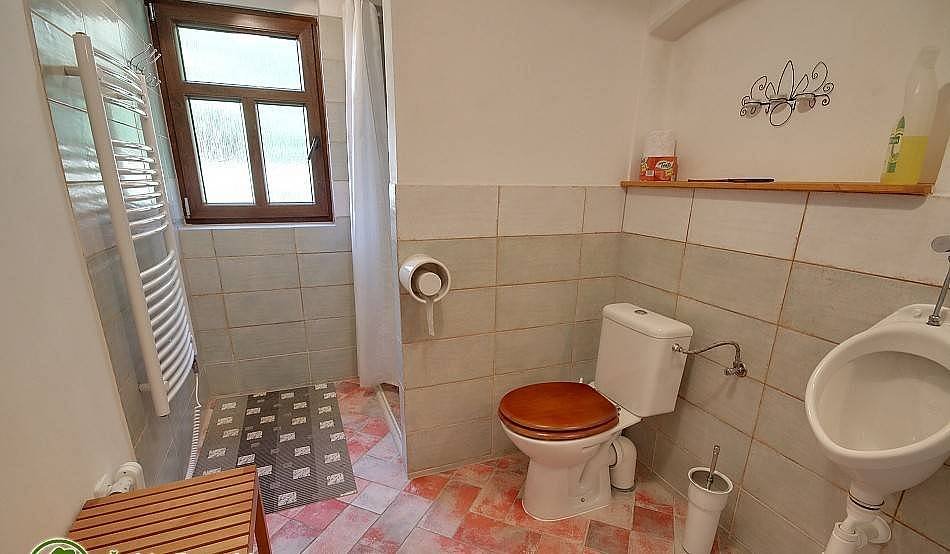 Koupelna přízemí - umyvadlo, sprchový kout, klozet, pisoát