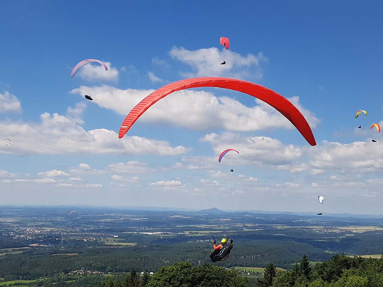 Kozákov - Paragliding