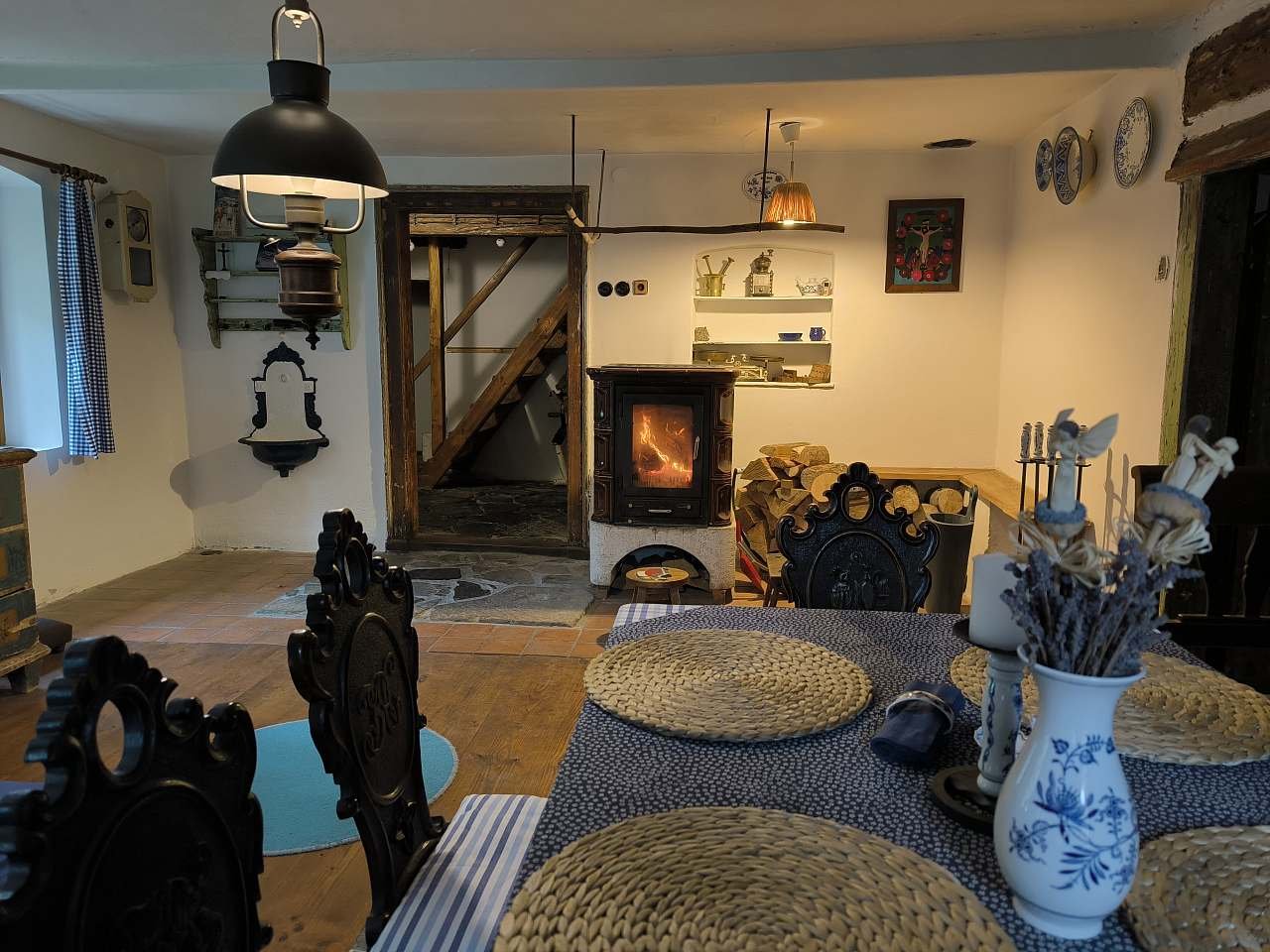 Krbová kamna ve světnici