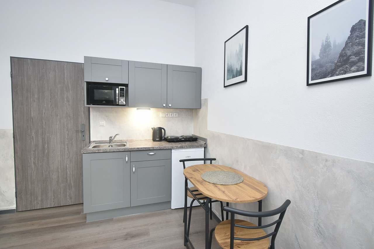 kuchyně malý apartmán