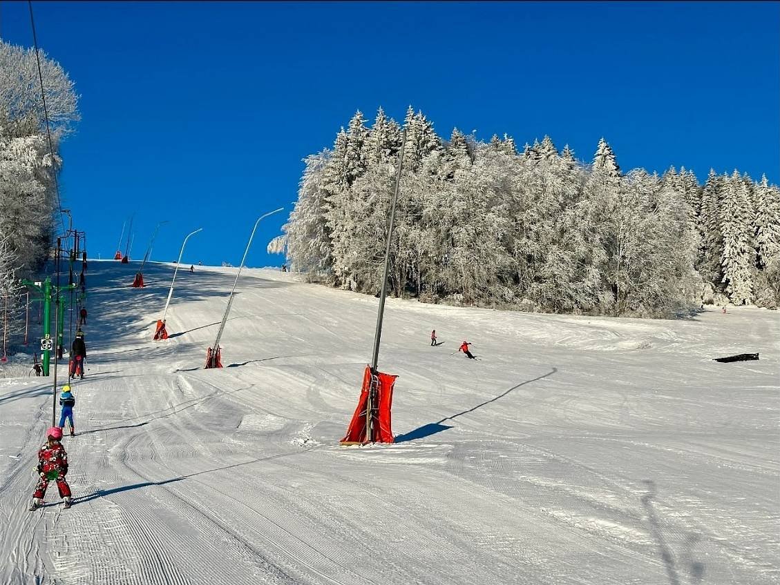 Lyžařský vlek v Polevsku (3km od chalupy)