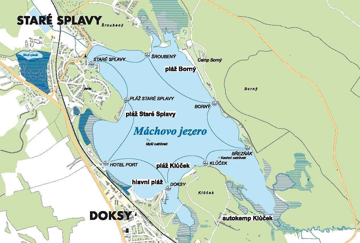 mapa přístavišť