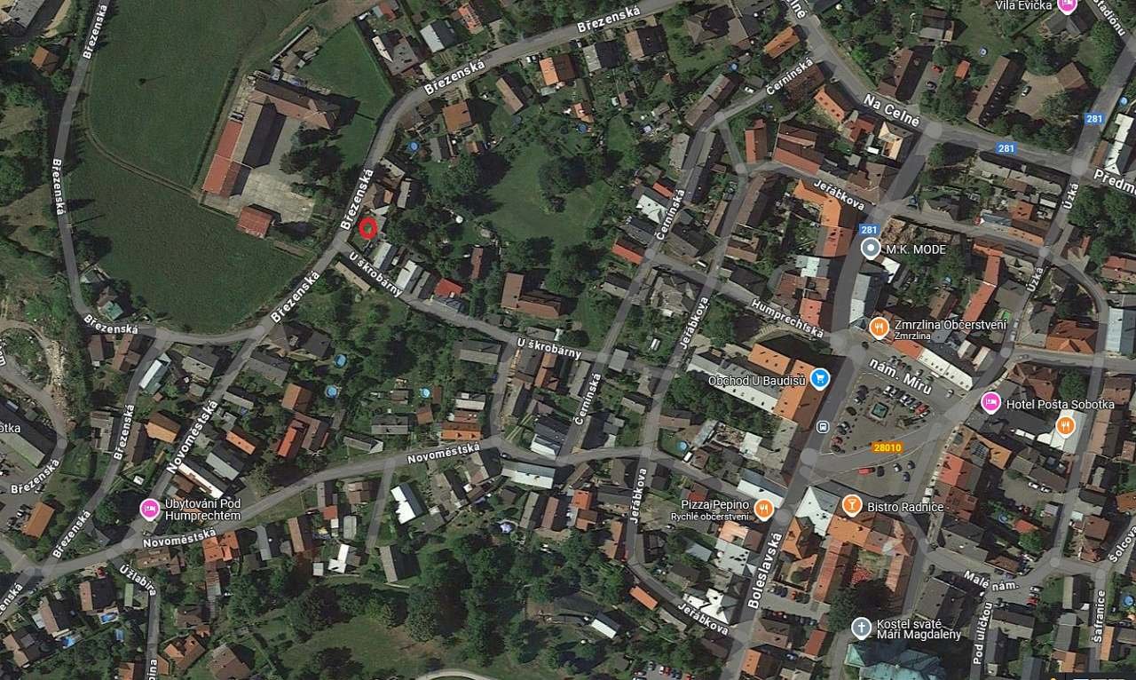 Mapa umistění