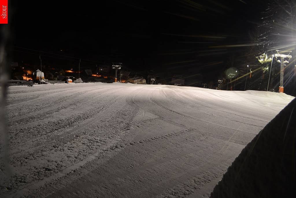 noční lyžování u chalupy
