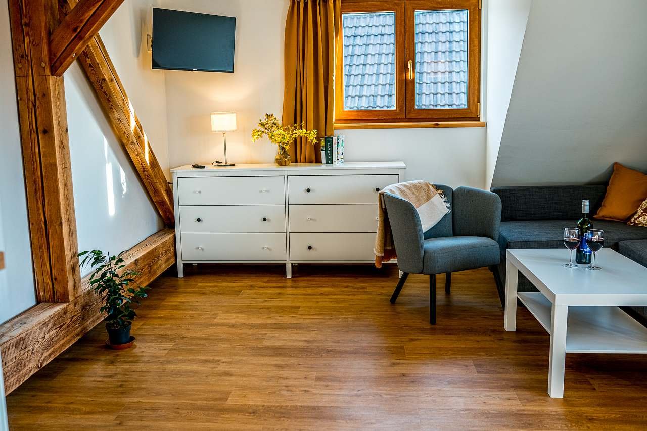 Obývací kout, apartmán 1