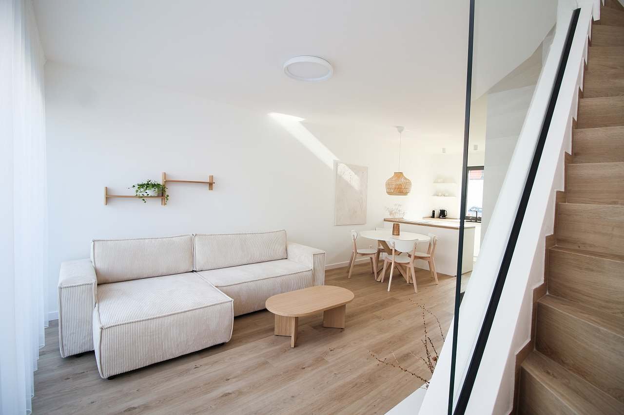 obývací pokoj s kuchyňským koutem - apartmán 1B