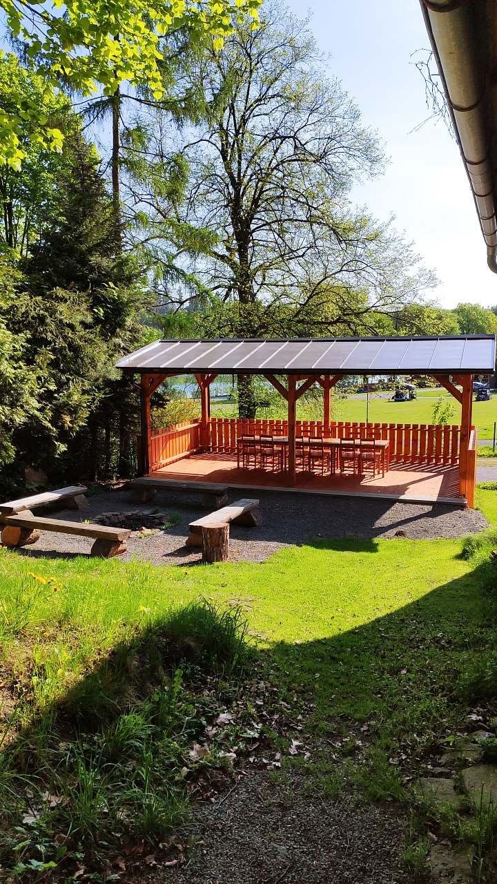 pergola + ohniště