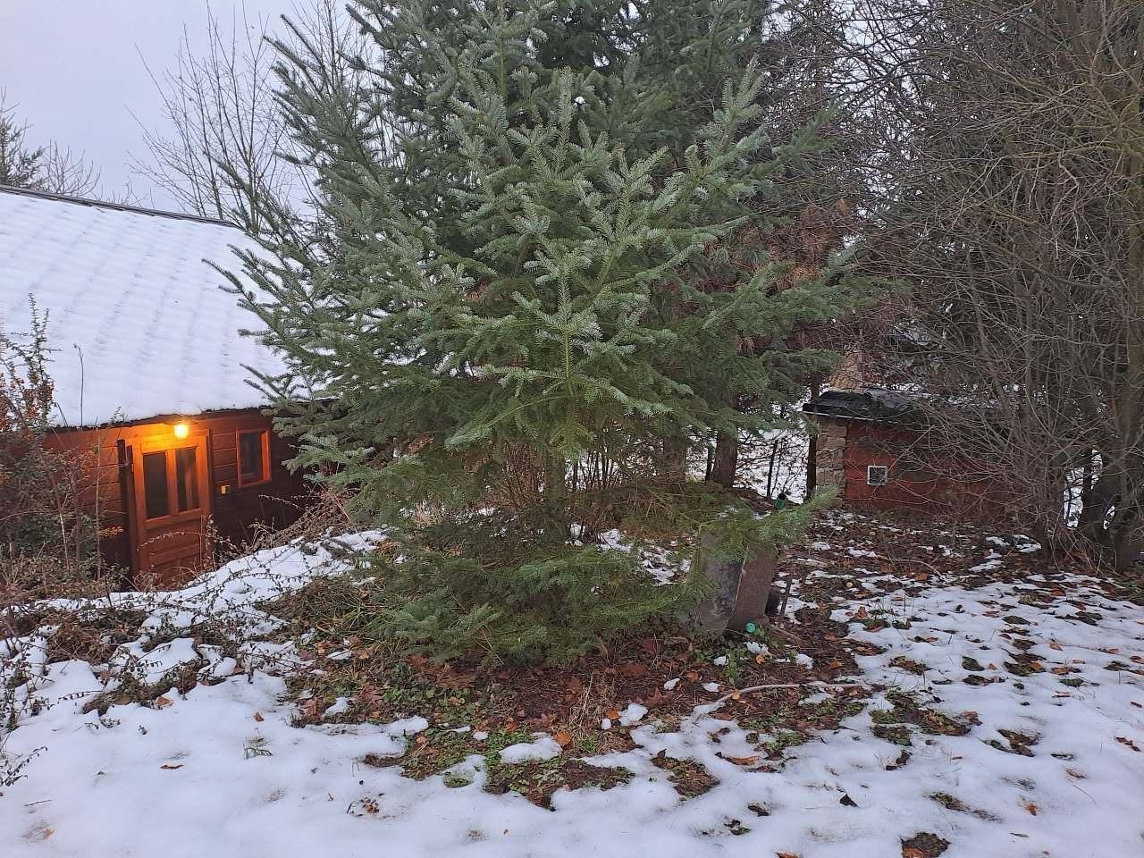 pohled na ubytování a saunu