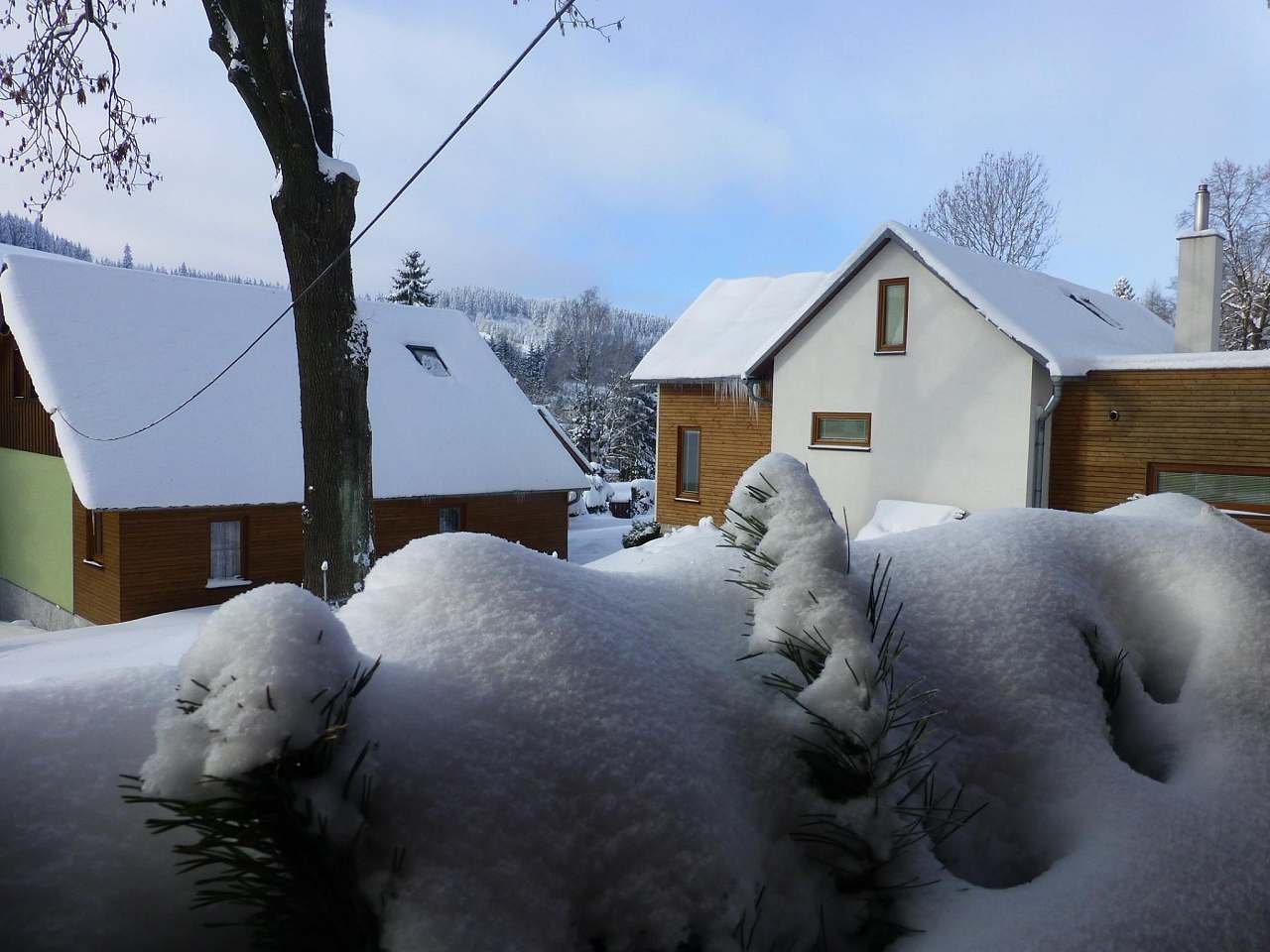 Prázdninový dům v zimě