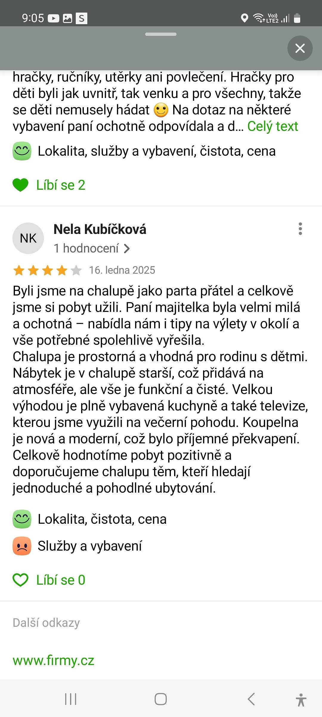 Recenze najdete také na internetových stránkách mapy.cz