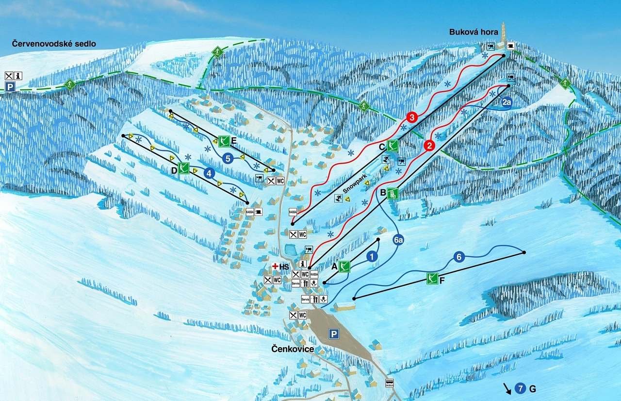 Skiareál Čenkovice Buková hora