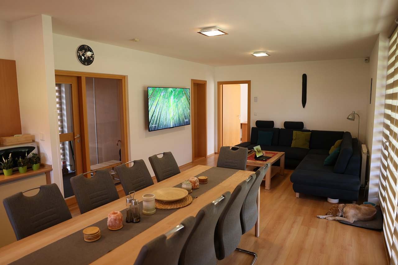 Společný obývací pokoj s kuchyní