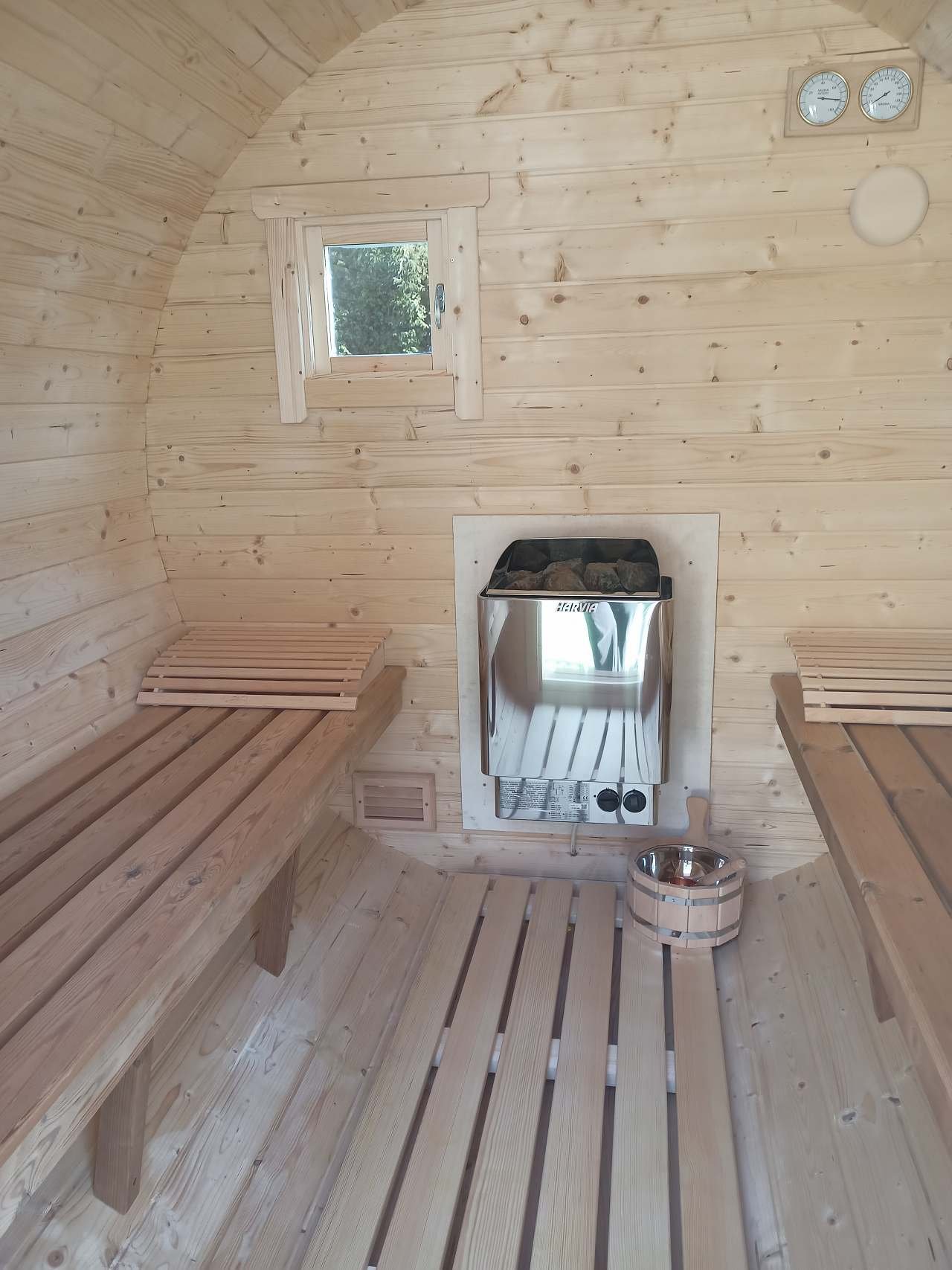 Sudová sauna interiér