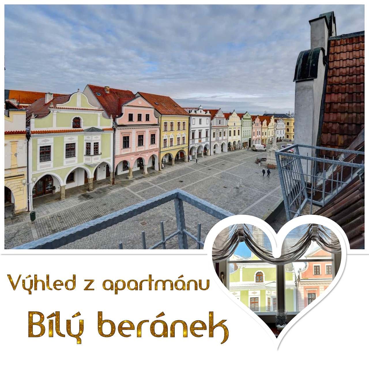 Výhled z apartmánu BÍLÝ BERÁNEK